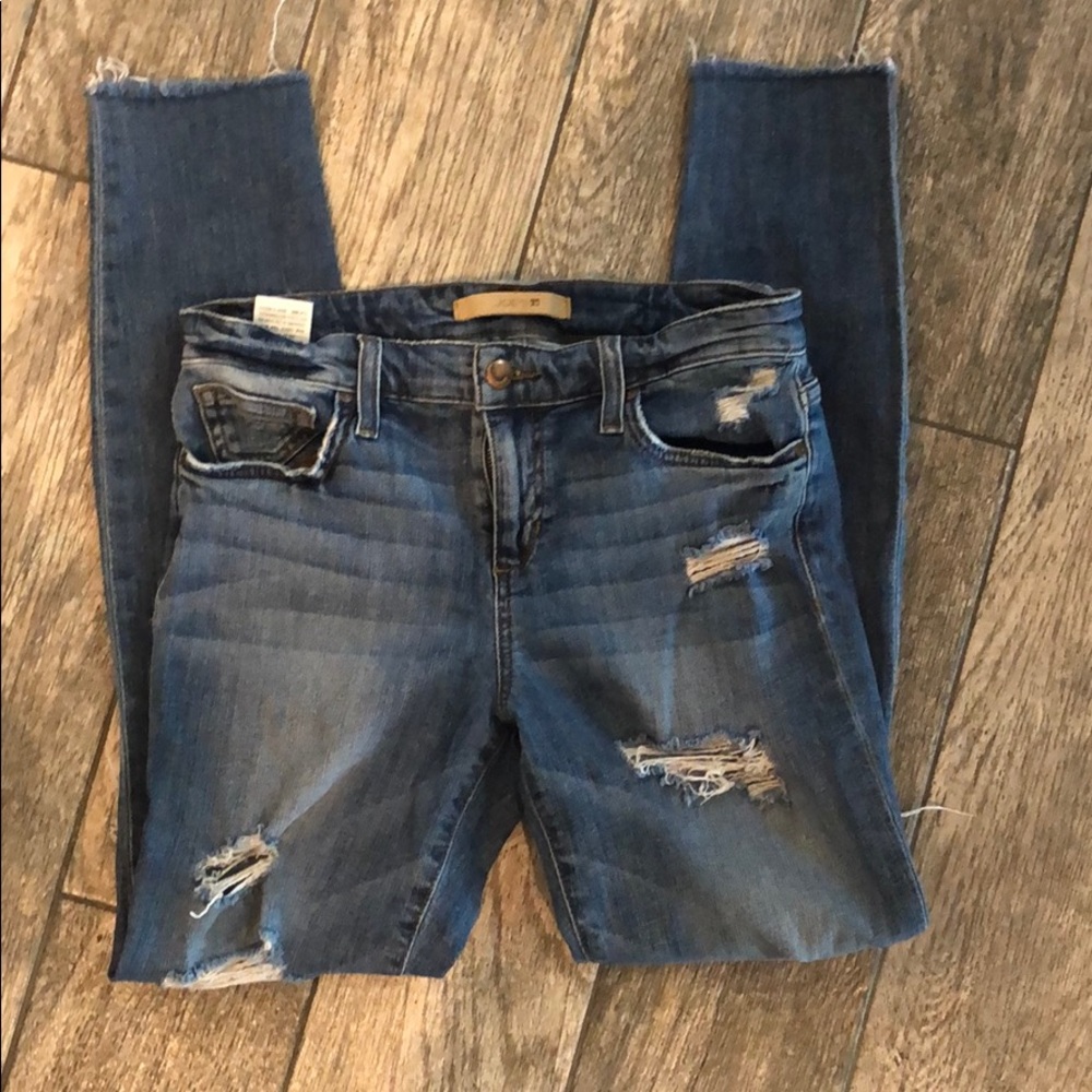 Distressed joes jeans